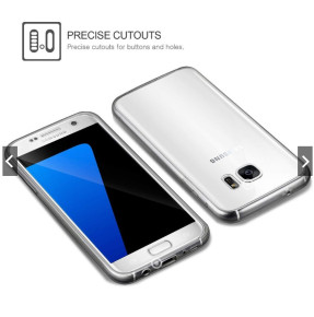 Луксозен ултра тънък Поли-Карбонов комплект предна и задна част със силиконова ТПУ рамка 360° Body Guard за Samsung Galaxy S7 G930 кристално прозрачен